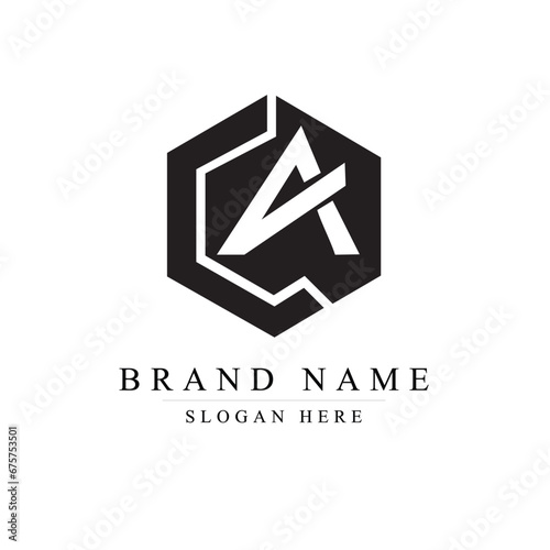 initials letter CA logo design vector illustration template, Initial letter CA logo,	
