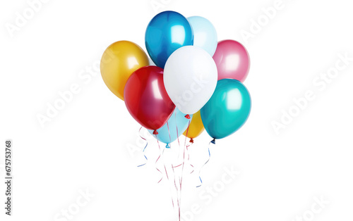 Party Balloon On Transparent Background.