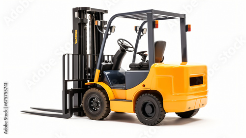 Forklift isolated on white background