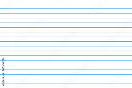 Blank white worksheet notebook and back to school design.