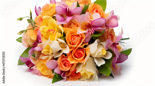 Fresh lush bouquet of colorful flowers. © Rimsha