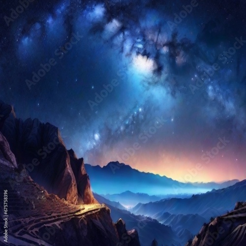 sunrise in the mountains sunset in the mountains sunrise over the mountains  Galaxy sky view