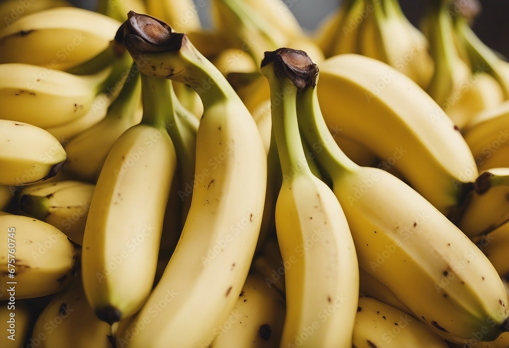 Bananas small bunch on white