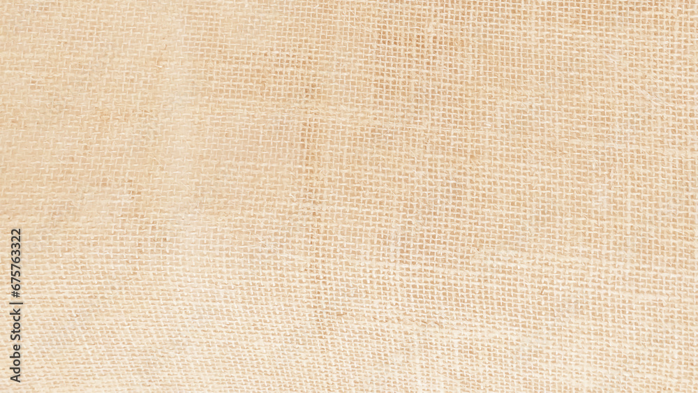 Seamless brown rough sack texture Vector illustration. Thick jute fabric texture. Sackcloth background. Abstract vector. - obrazy, fototapety, plakaty 