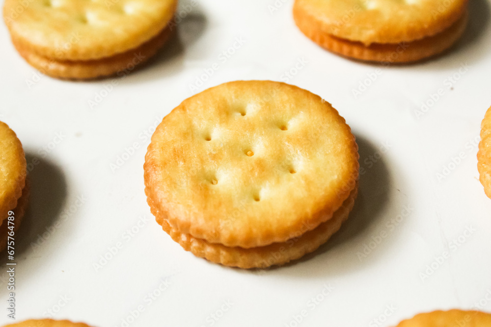biscuits on a white background