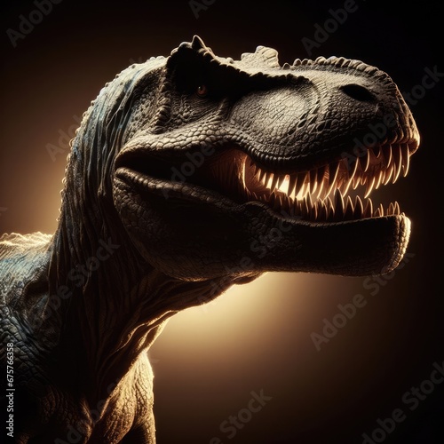 tyrannosaurus rex dinosaur 3d portrait