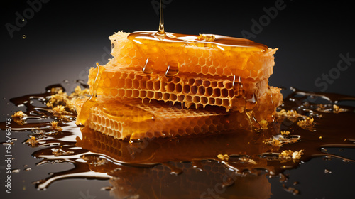 Honeycombs with honey