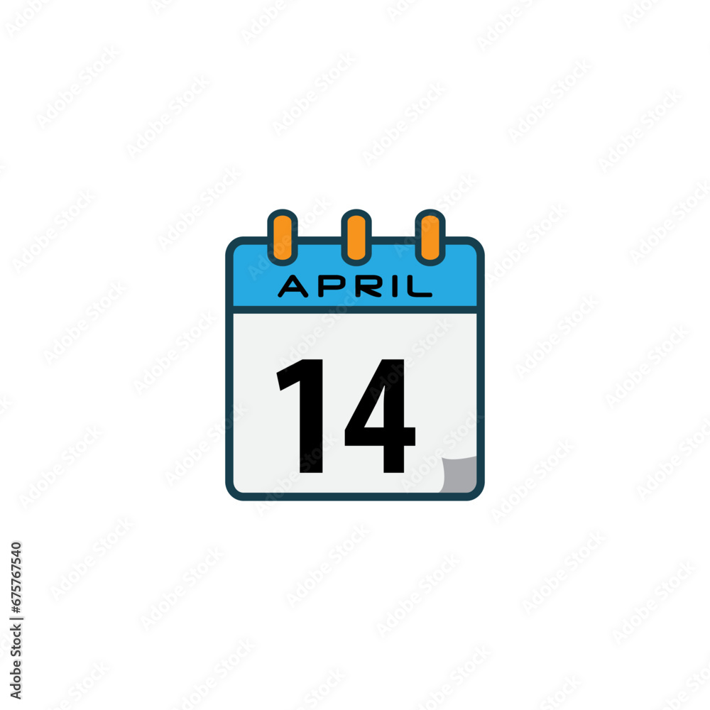 April date icon vector logo design template April date icon vector logo design template