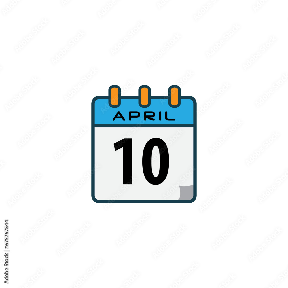 April date icon vector logo design template April date icon vector logo design template