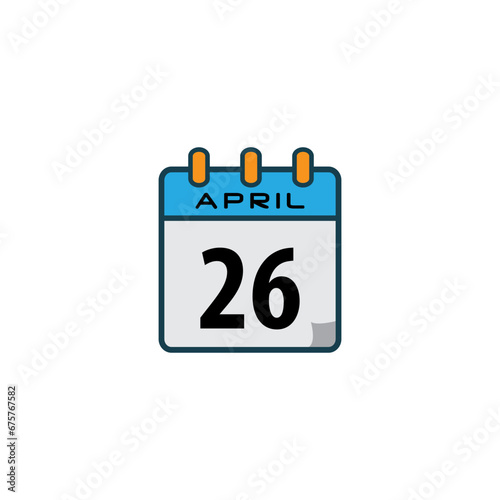 April date icon vector logo design template