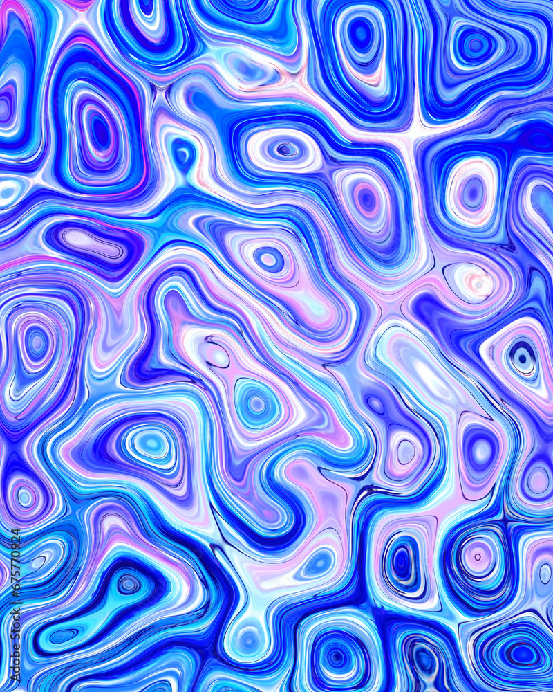 Abstract liquid space pattern art with circles and waves Abstract liquid space pattern art with circles and waves