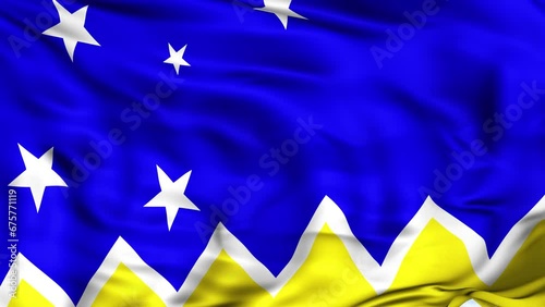 Magallanes and Chilean Antarctica Region Waving Flag Background photo