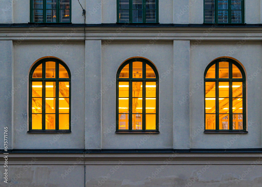 Full frame shot of a building with windows Full frame shot of a building with windows