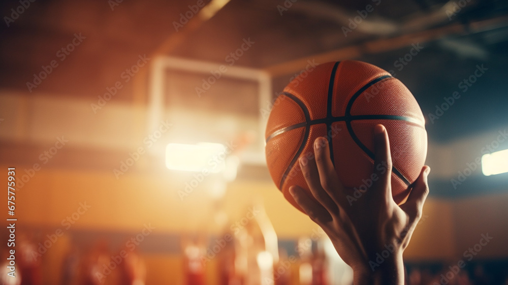 basketball player with ball