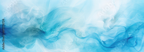 Wide blue smoke science fiction background material photo
