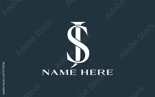 JS Monogram logo or SJ Logo Design , Letter js or sj fashion brand design