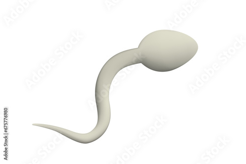3D white sperm vector illustration design photo