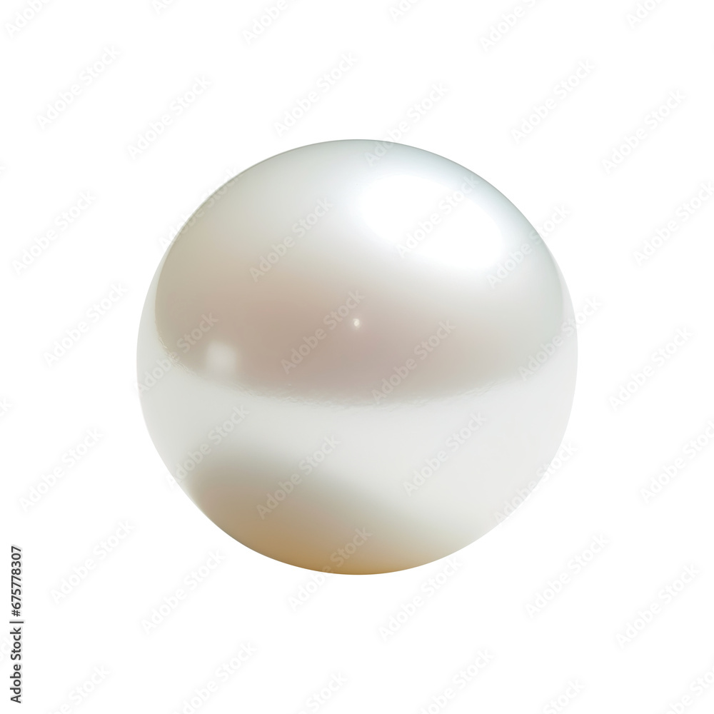 white pearl isolated on transparent background Remove png, Clipping Path
