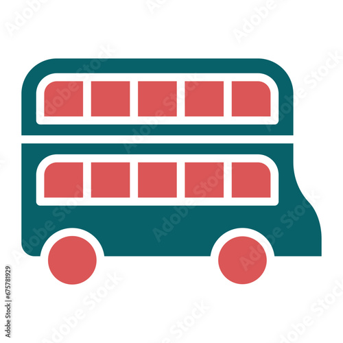 Vector Design Double Decker Icon Style
