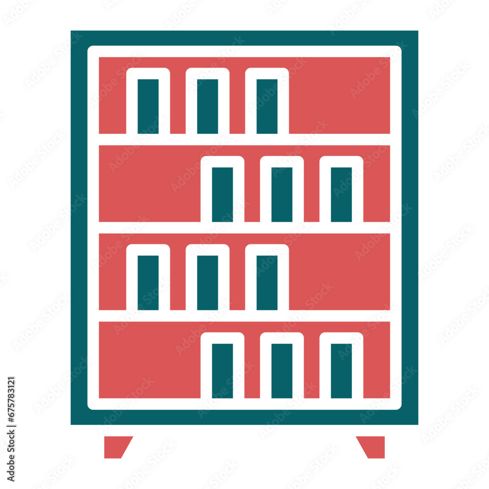Vector Design Bookshelf Icon Style Vector Design Bookshelf Icon Style