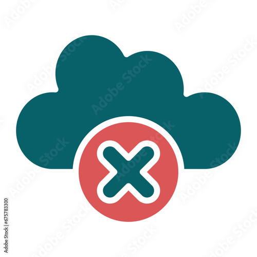 Vector Design Cloud Inaccessible Icon Style