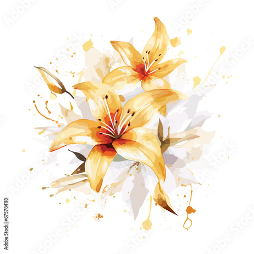 Gilded Blossoms  Watercolor Florals in Luxurious Gold