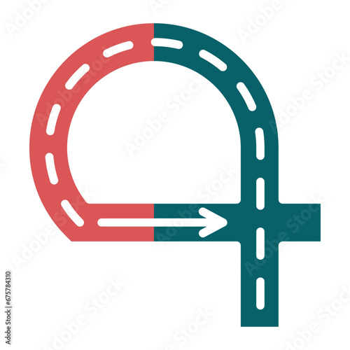 Vector Design Road Ramps Icon Style