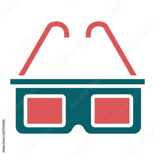 Vector Design 3d Glasses Icon Style