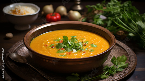 Mercimek Corbası, red lentil soup from Turkey.