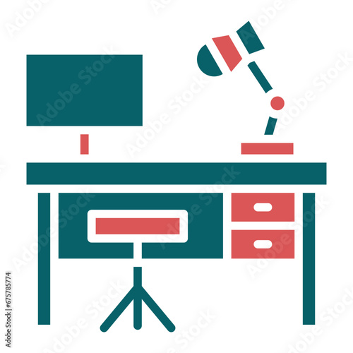 Vector Design Work Table Icon Style