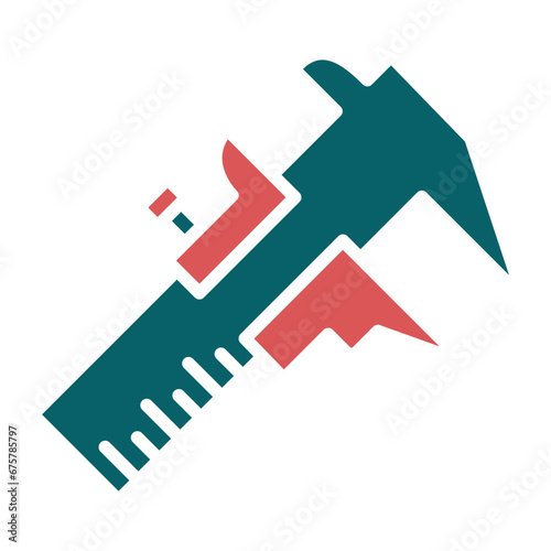 Vector Design Vernier Caliper Icon Style
