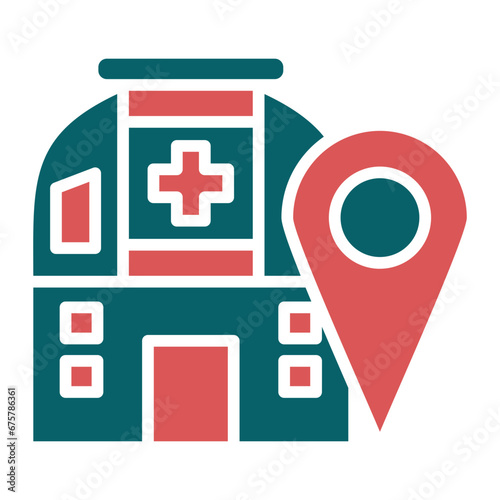 Vector Design Hospital Location Icon Style