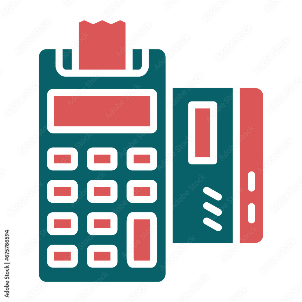 Fototapeta premium Vector Design Card Machine Icon Style
