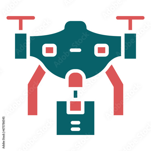 Vector Design Drone Delivery Icon Style photo