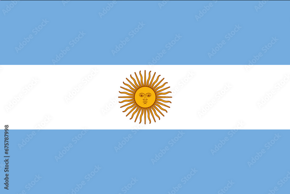 flag of Argentina - obrazy, fototapety, plakaty 