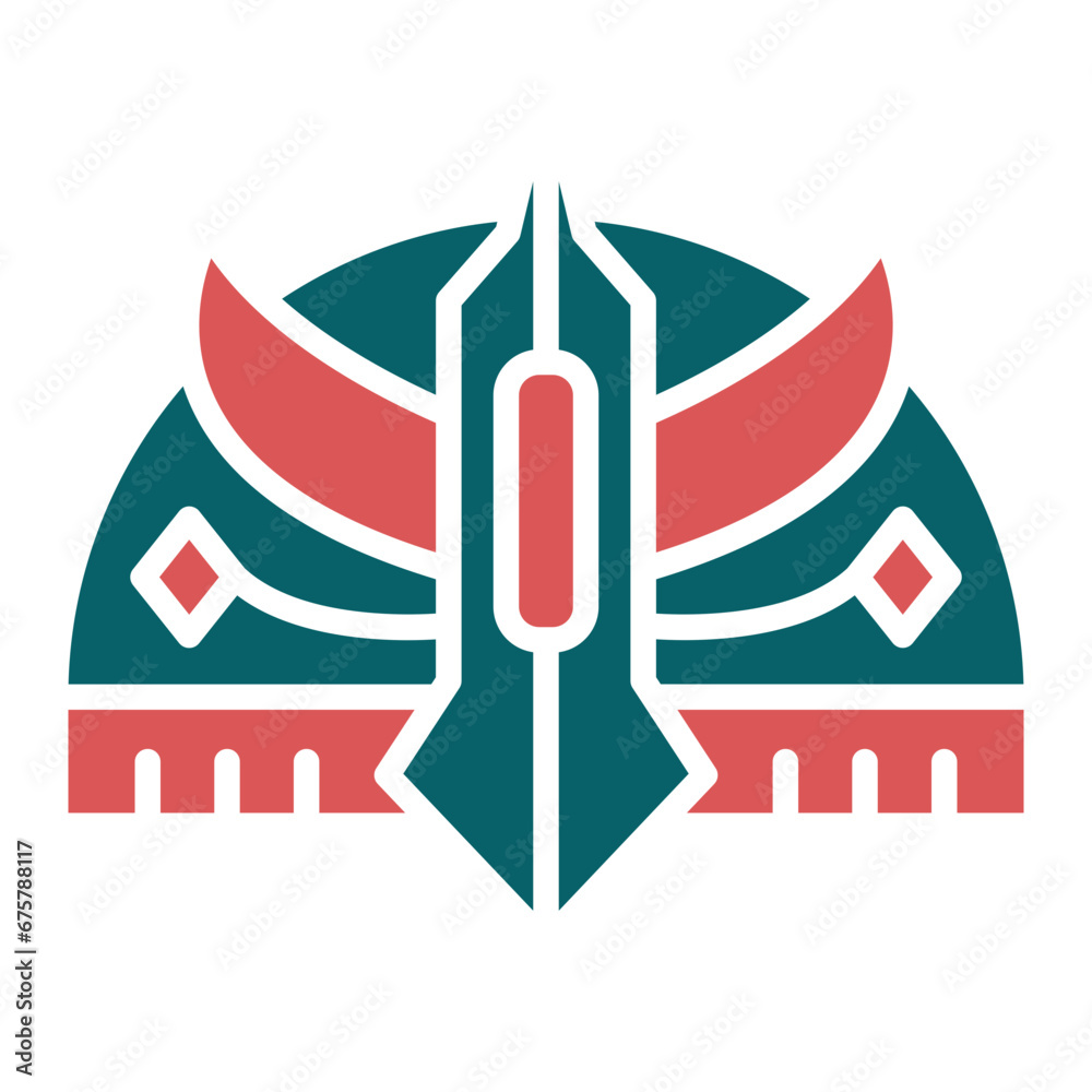 Vector Design Viking Helmet Icon Style