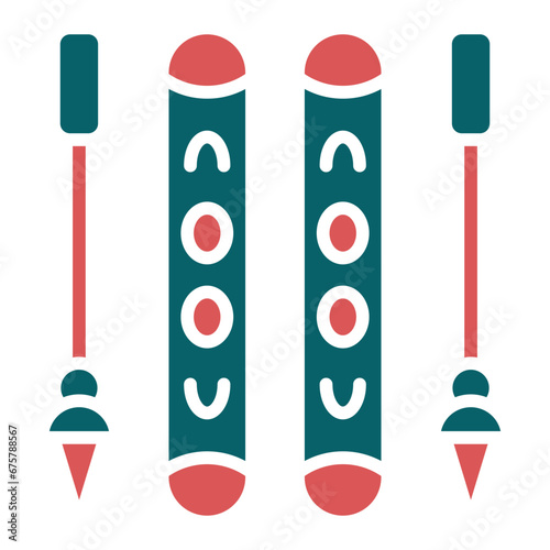 Vector Design Skis Icon Style