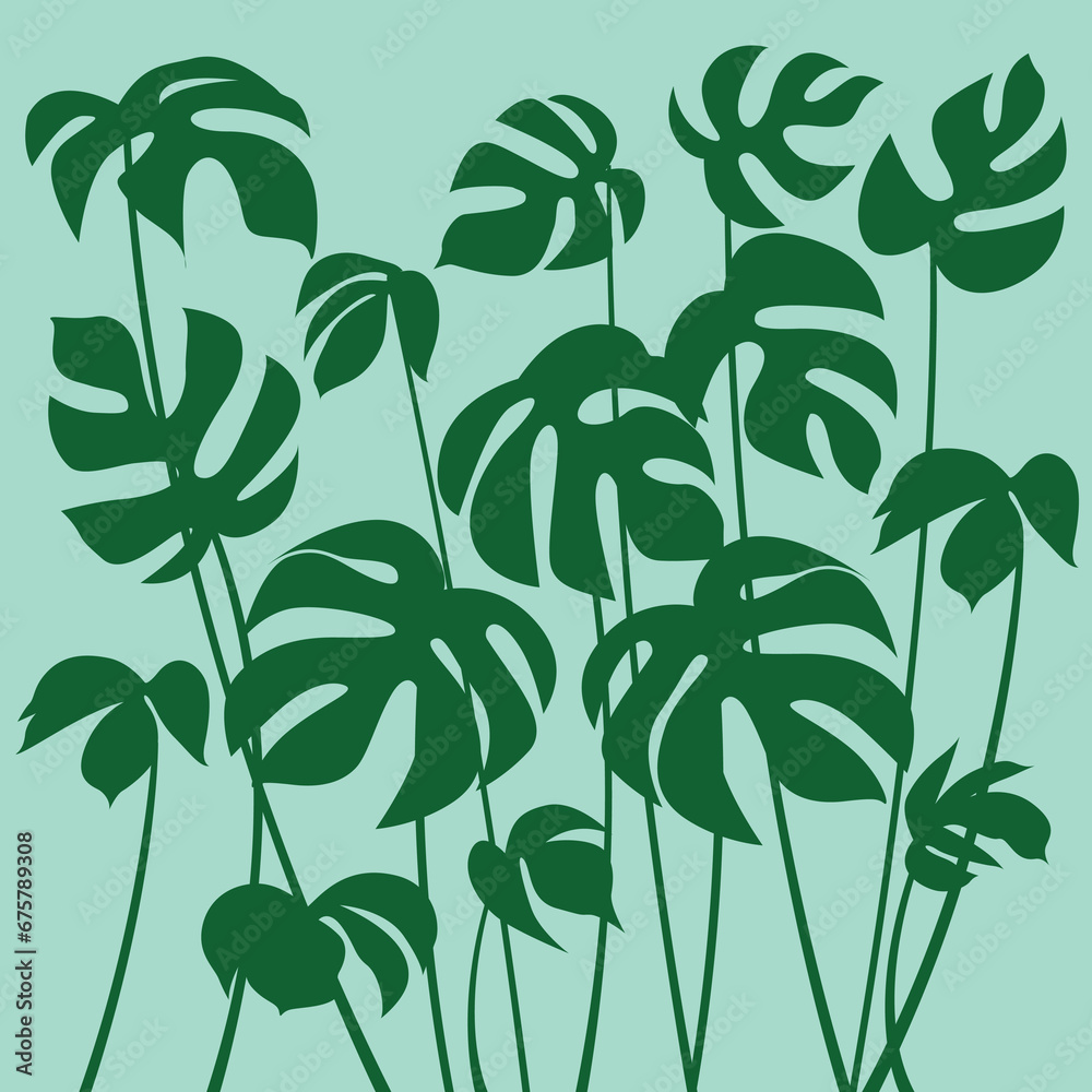 seamless pattern with green leaves seamless pattern with green leaves