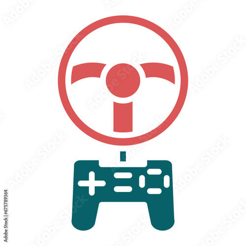 Vector Design Racing Game Icon Style