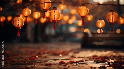 Chinese lanterns during new year festival photo