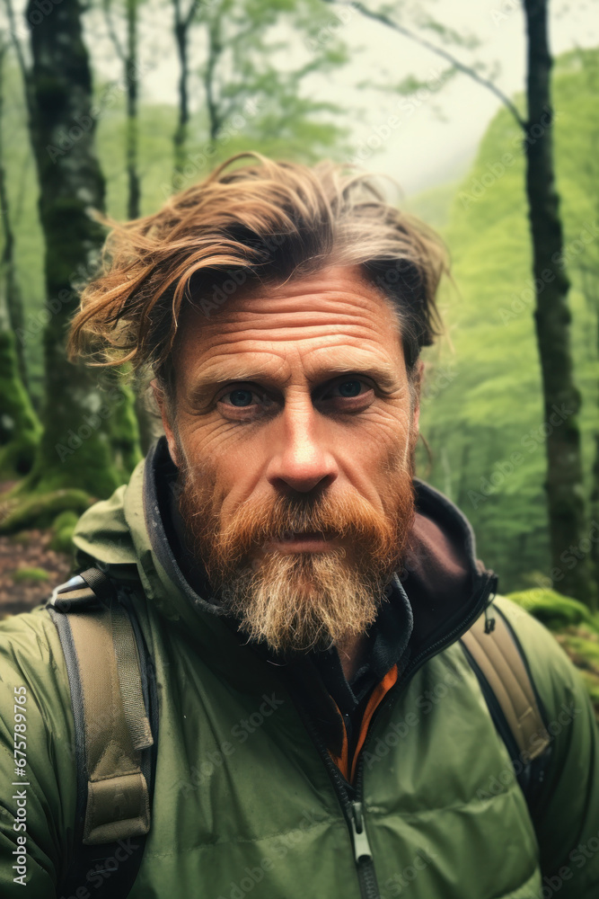 Midlife Selfie with Fiery Background, Raw Selfies of random people Midlife Selfie with Fiery Background, Raw Selfies of random people