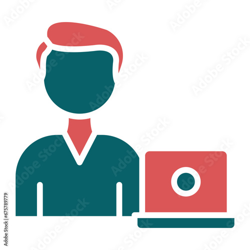 Vector Design Independent Work Icon Style