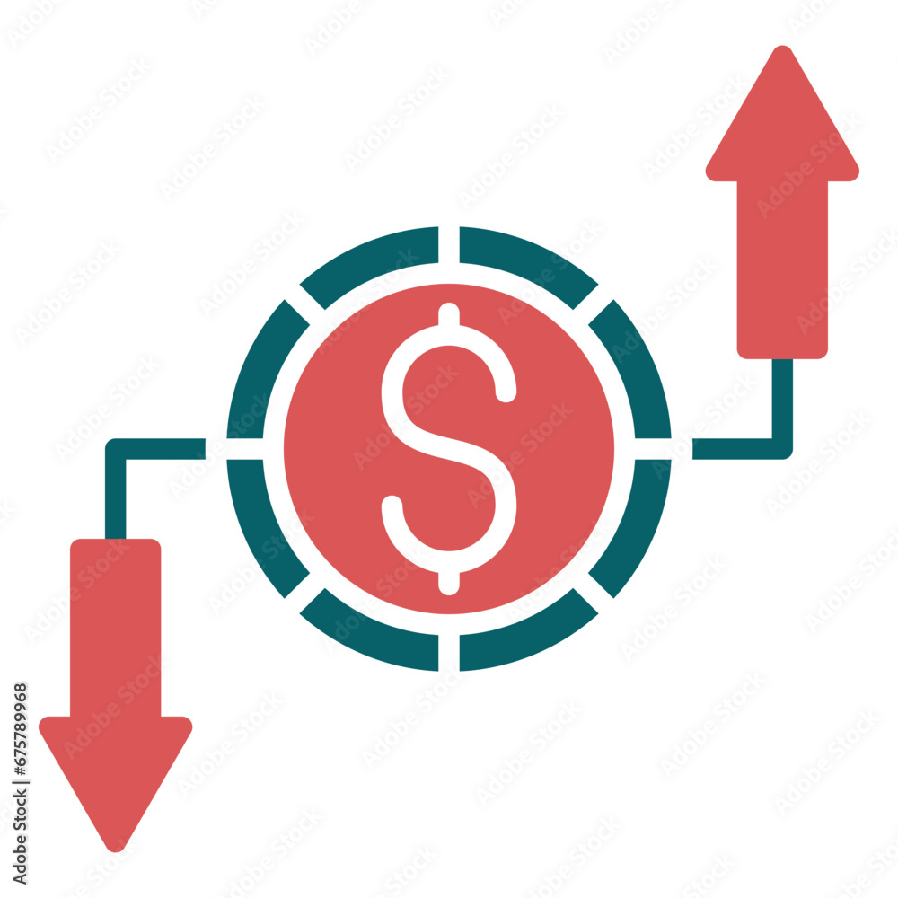 Vector Design Budget Breakdown Icon Style Vector Design Budget Breakdown Icon Style