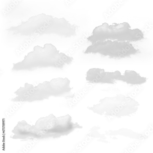 clouds in the sky isolated on transparent or white background, png 