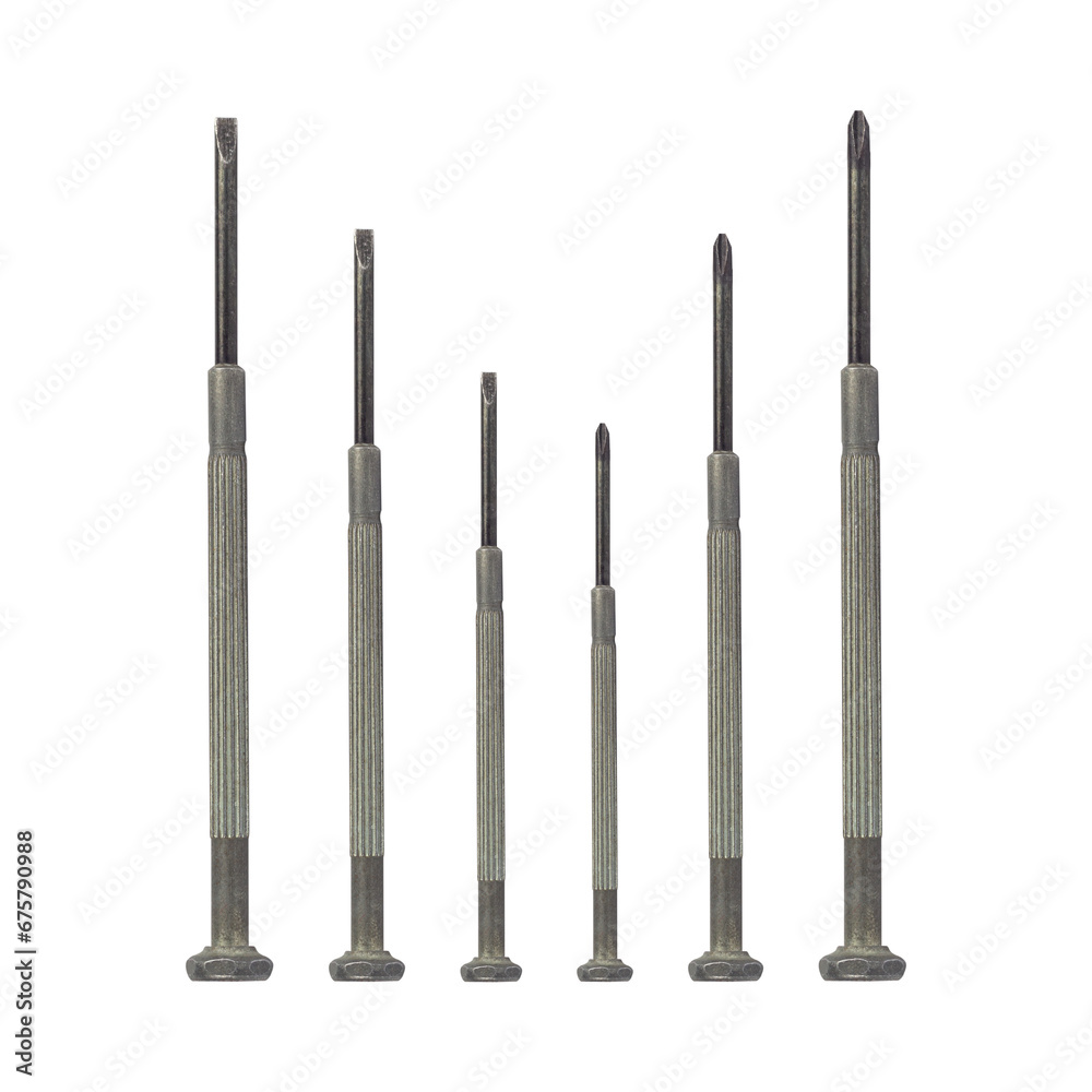 set precision screwdriver  isolated from background	