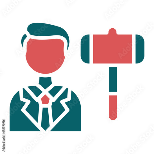 Vector Design Auctioneer Male Icon Style