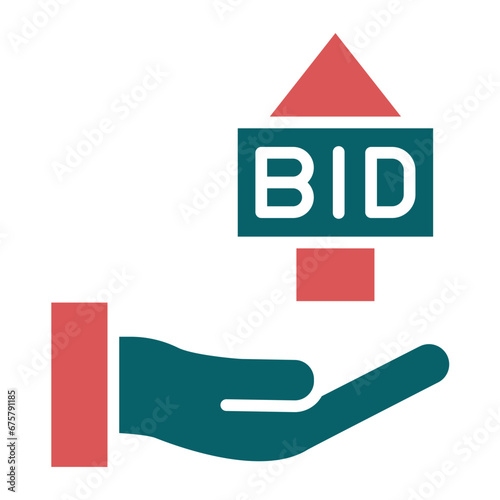 Vector Design Maximum Bid Icon Style