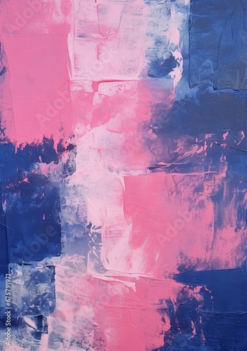 Abstract canvas paint. Faded pink and deep blue. Brush Strokes. stylish background. modern Art