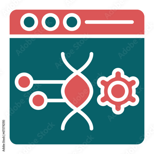 Vector Design Genetic Engineering Icon Style