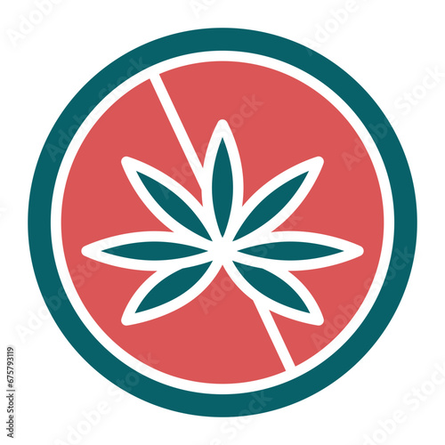 Vector Design No Thc Icon Style